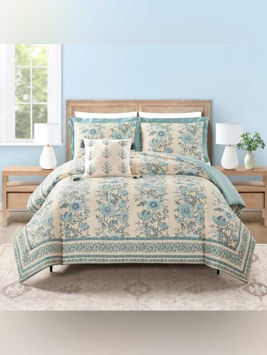 Spartina 449 Other - NWT Spartina 449 Mystic Moss Floral 3PC Cotton Sateen Comforter Set Full/Queen